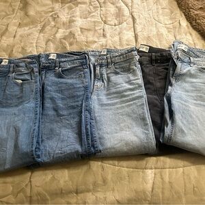 Abercrombie Kids Lot of 5 Blue Jeans - Mixed Washes- all sizes 13/14